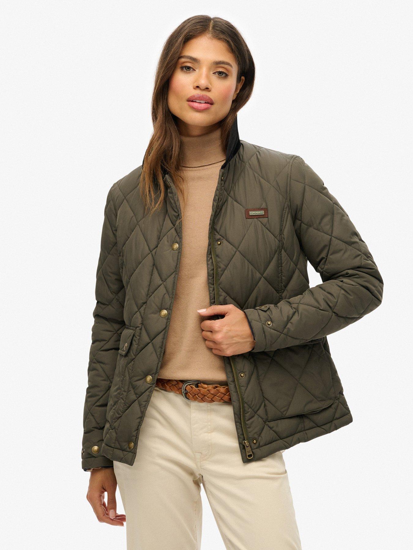 Superdry Cord Trimmed Liner Jacket - Army Khaki Green