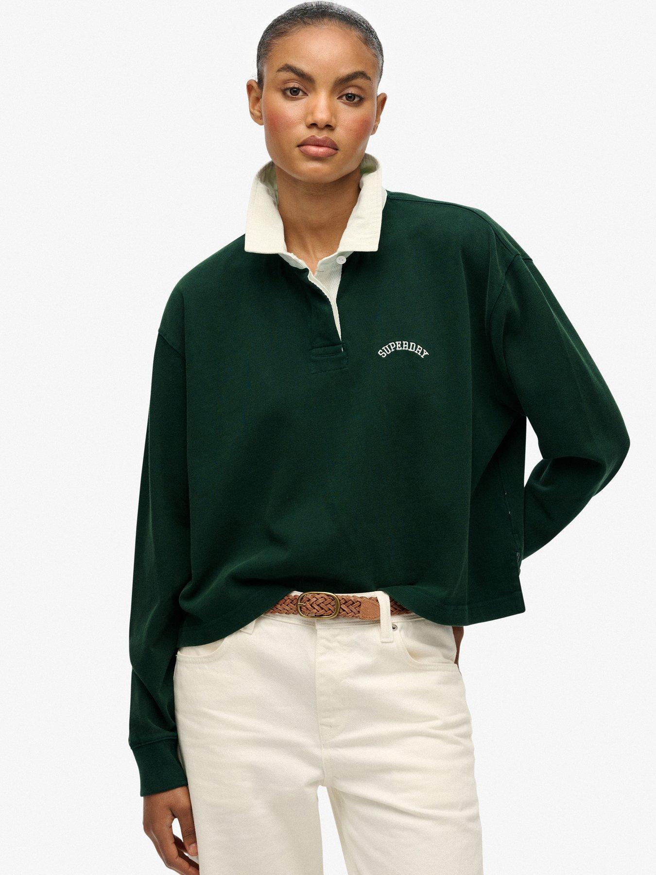 Superdry Athletic Essential Graphic Rugby - Enamel Green