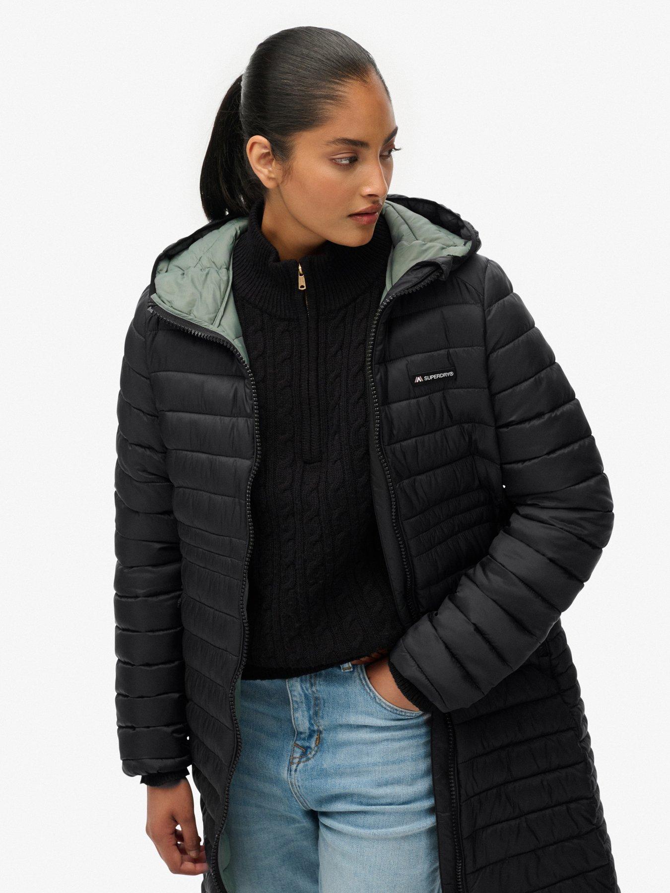 womens Hooded Fuji Padded Jacket in Pelican Beige | UK