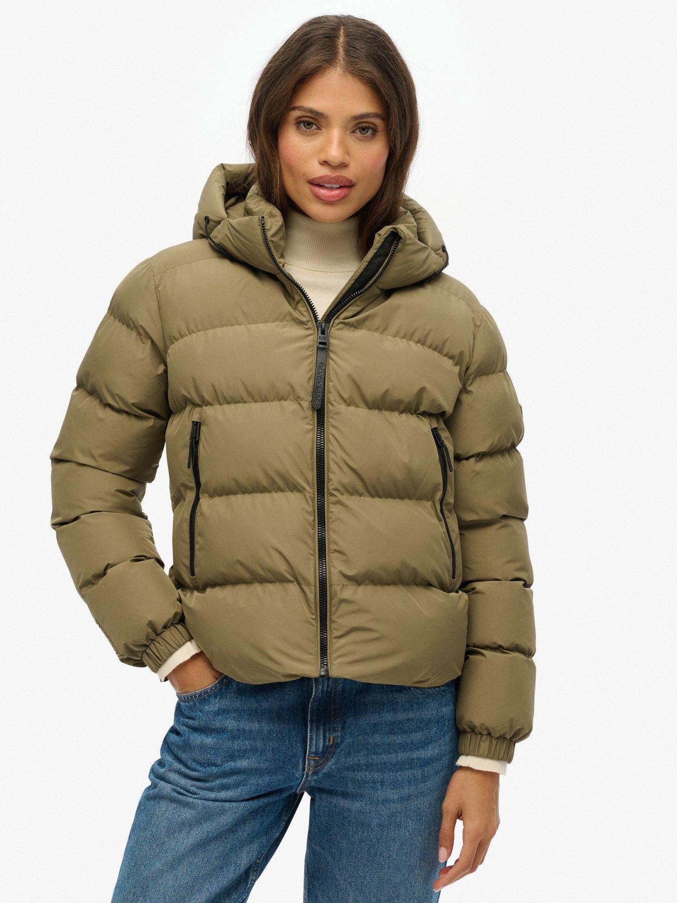 Superdry Women's Green Puffer Jacket - Image 2