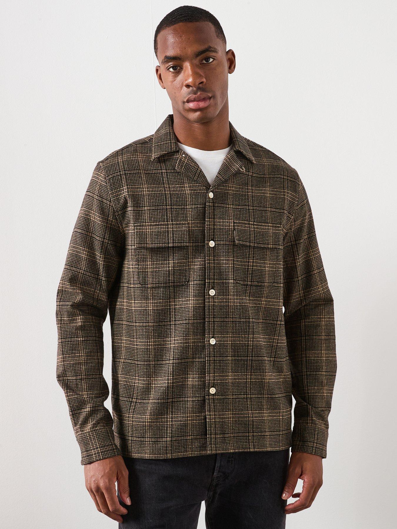 AllSaints All Saints Saru Long Sleeve Checked Shirt - Black