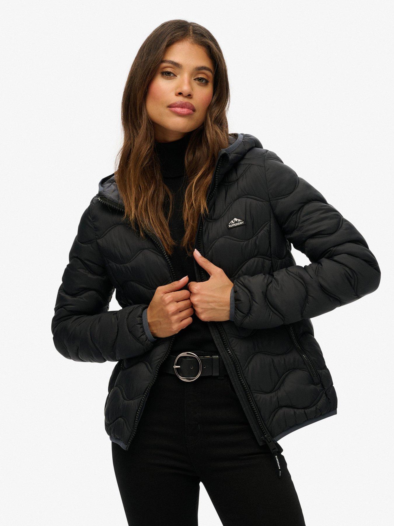 Superdry Hood Fuji Lite Wave Padded Jacket - Black