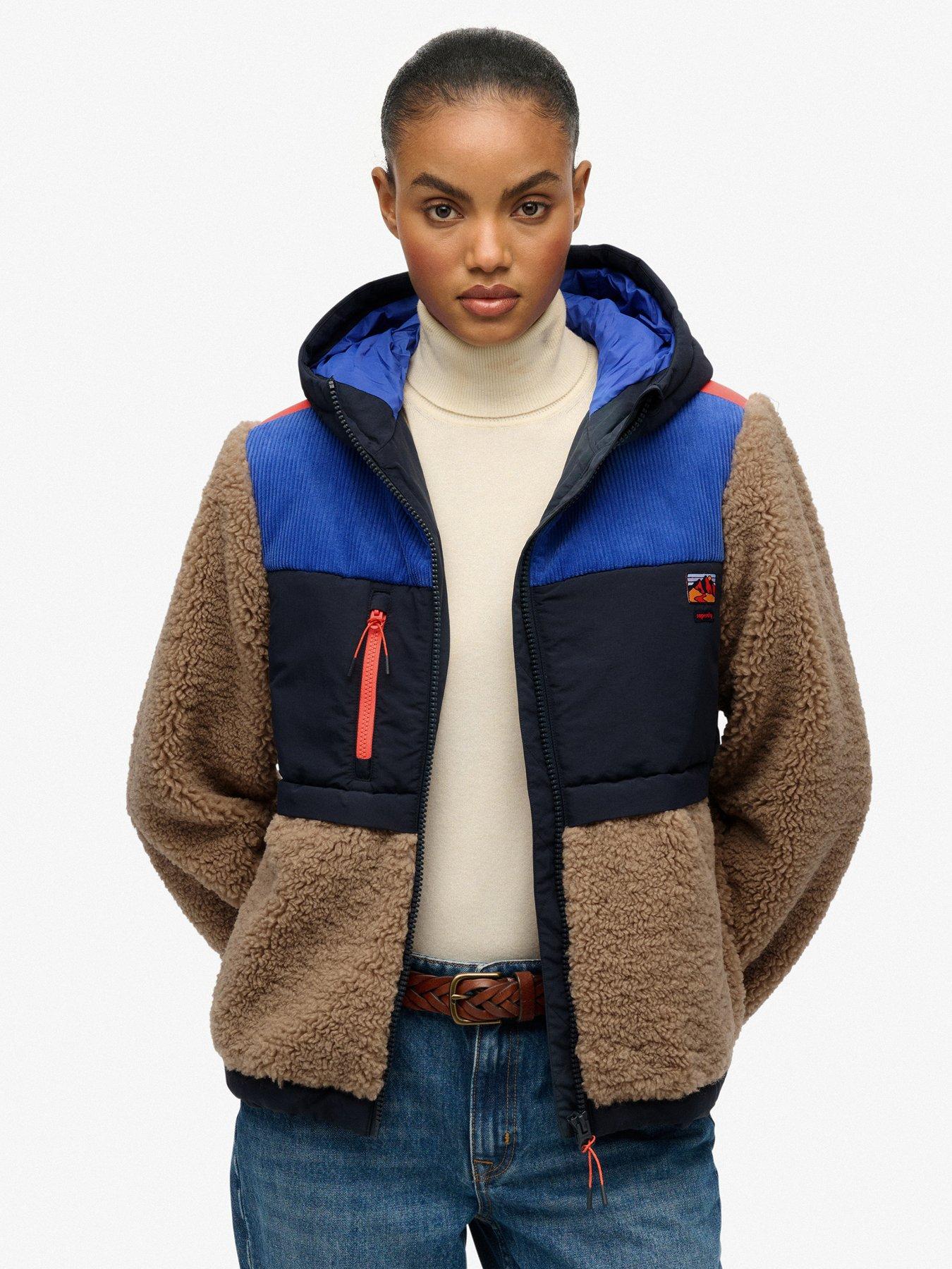 Superdry Hooded Fleece Jacket - Cobblestone Grey