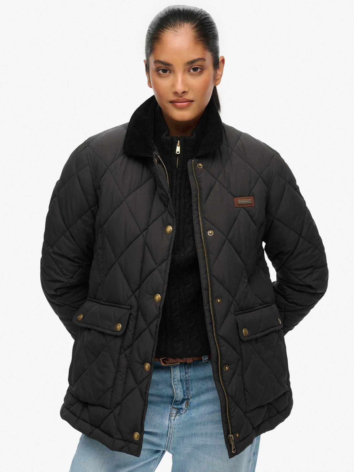 Superdry Cord Trimmed Liner Jacket - Black
