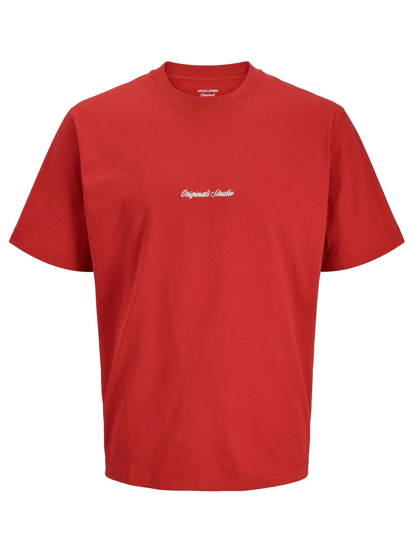 Jack & Jones Junior Boys Originals Studio Short Sleeve T-Shirt - Red