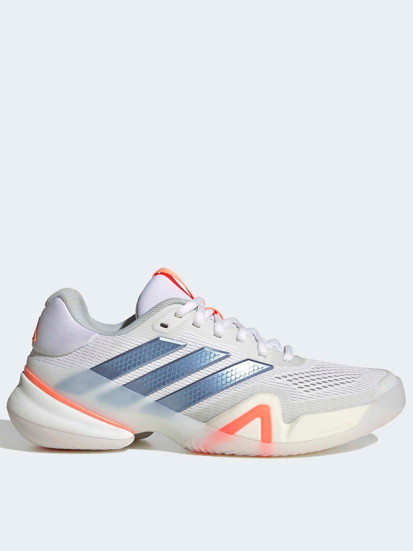 adidas Womens Tennis Barricade 14, White, Size 8, Women