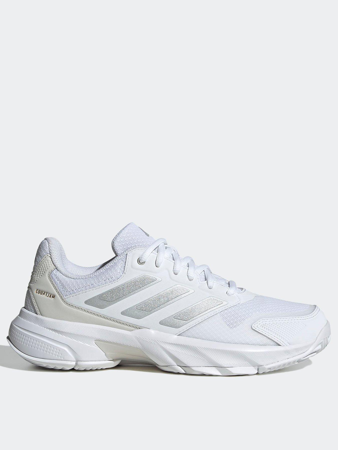 adidas Womens Tennis Courtjam Control 3, White, Size 7, Women