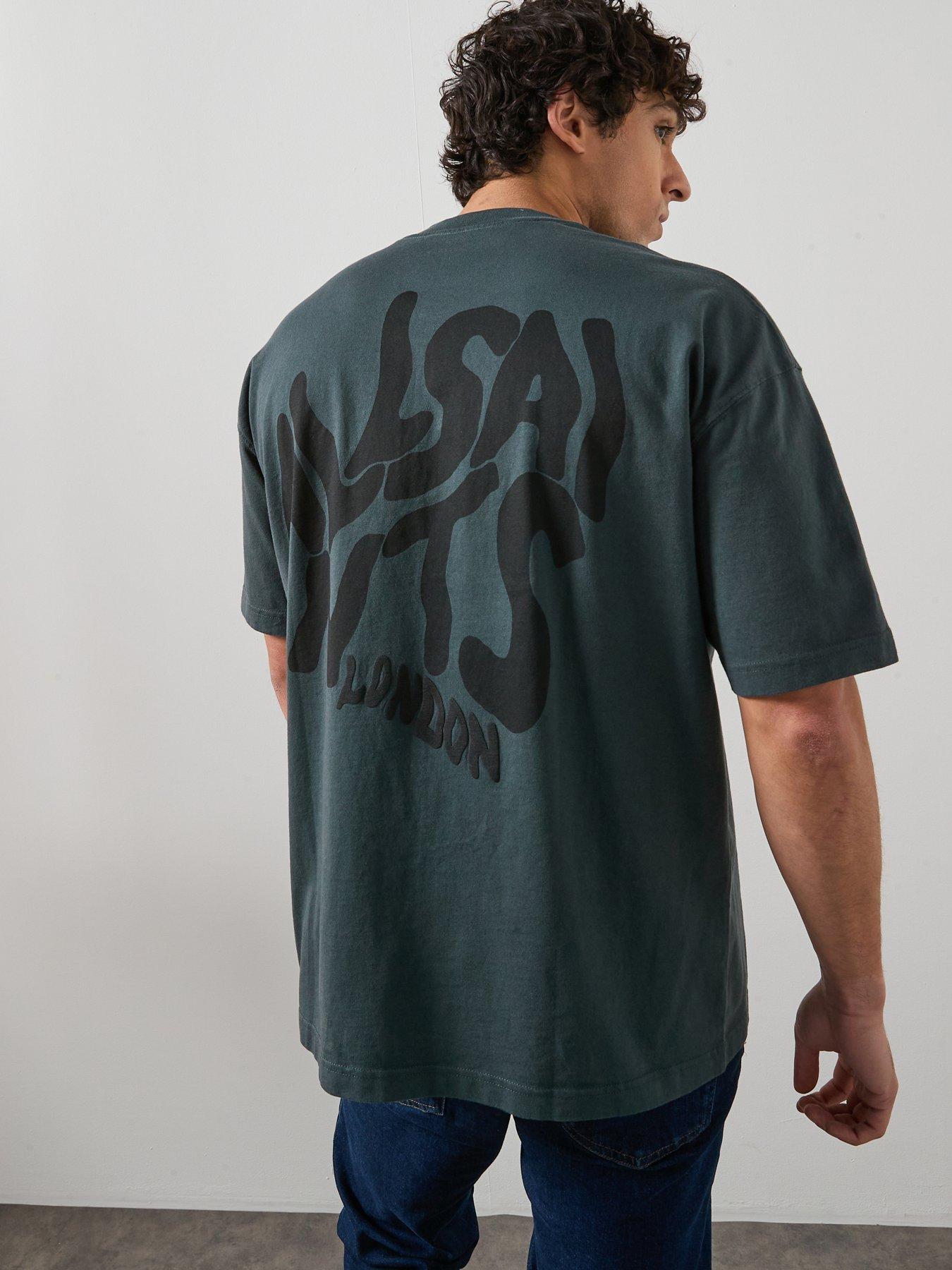 AllSaints All Saints Orlando Short Sleeve Crew Neck T-Shirt - Blue