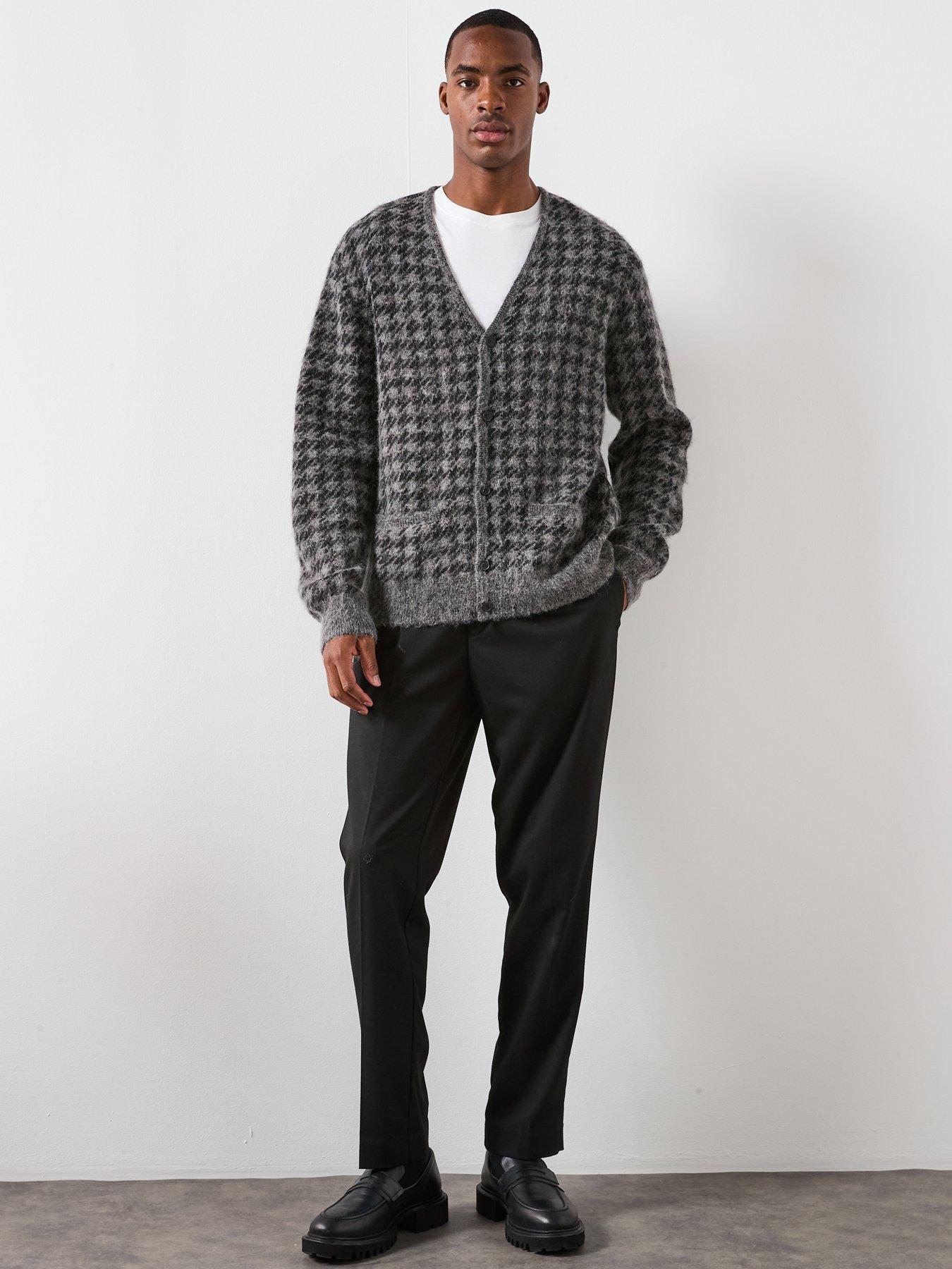AllSaints Zain Fluffy Knitted Cardigan - Grey | Very