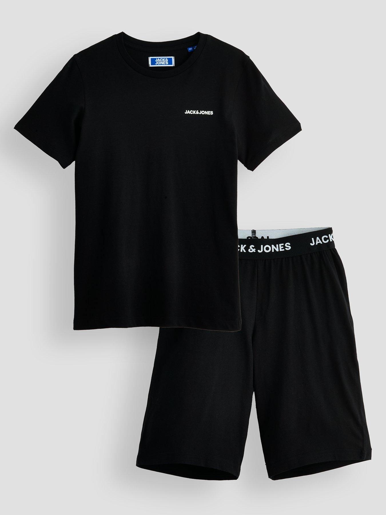 jack-jones-junior-boys-everest-short-sleeve-t-shirt-shorts-pyjamas-black