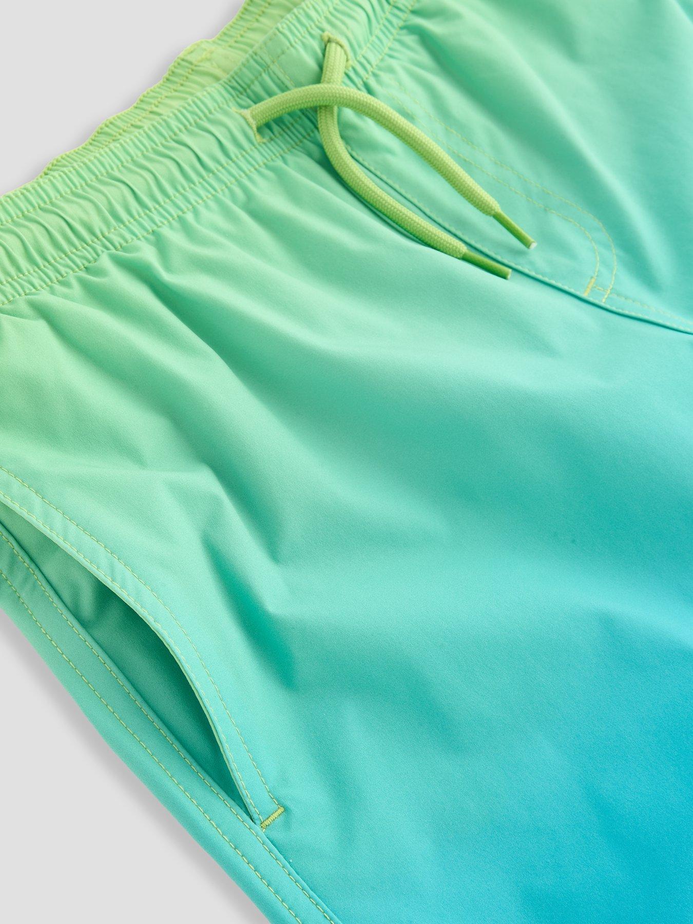 Image 3 of 4 of Jack & Jones Junior Boys Horizon Dip Dye Swim Shorts - Bright Lime Green