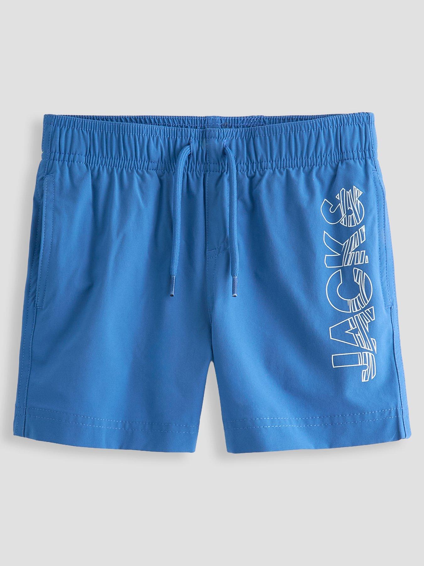 Jack & Jones Mini Younger Boys Wave Logo Swim Shorts - Delft