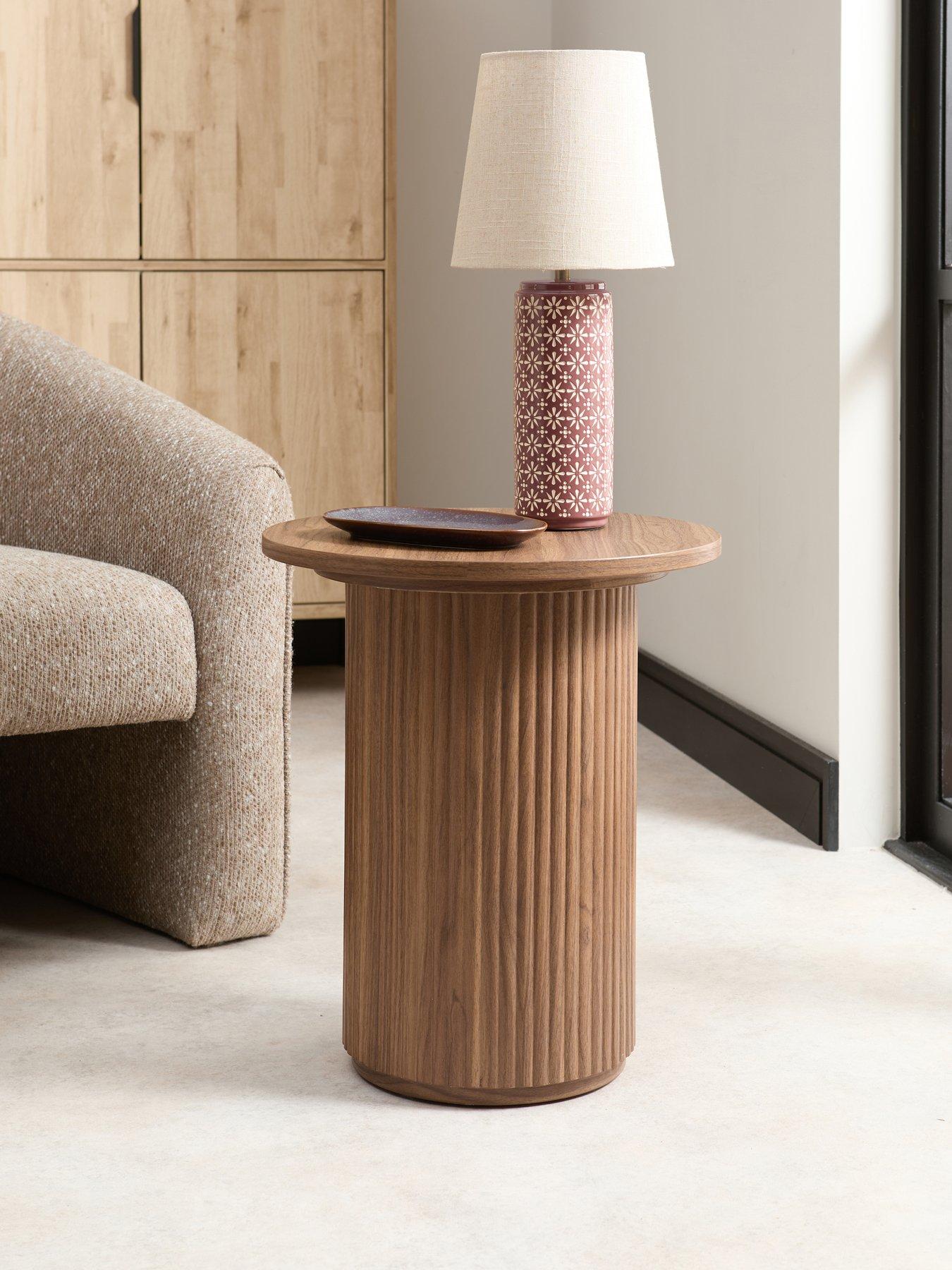 The Very Collection Carina Full Side Table - Mid Oak