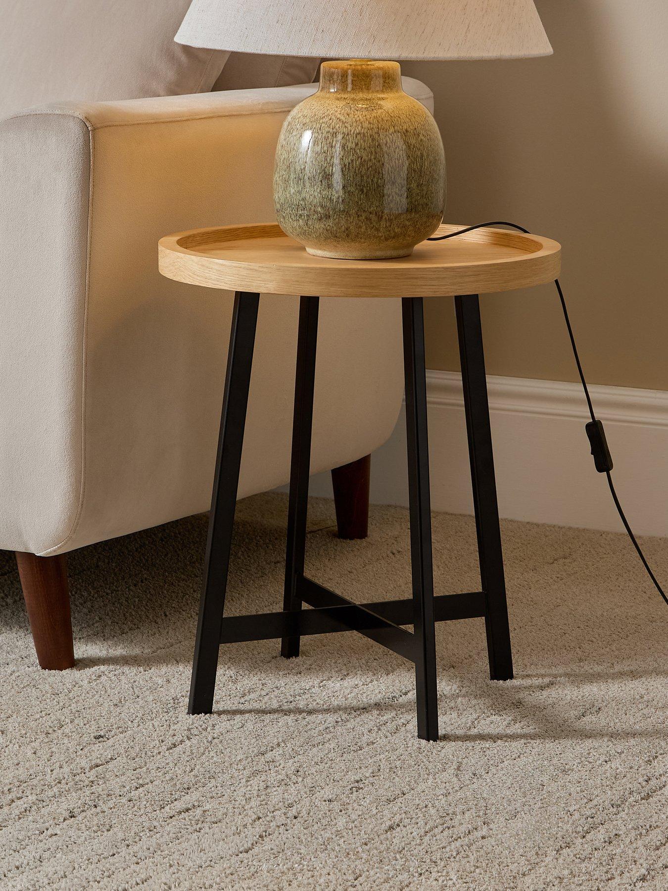 The Very Collection Odette Side Table - Natural/Black - FSC® Certified