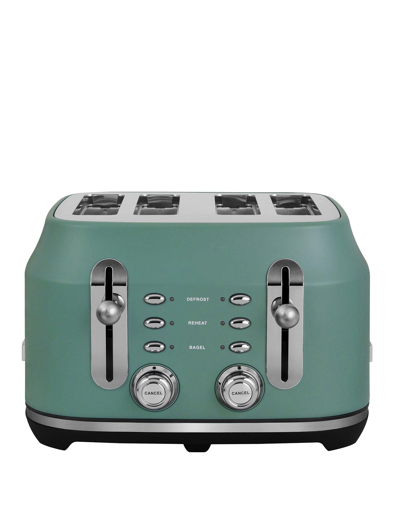 Rangemaster RMCL4S304MG Classic Toaster in Matt Mineral Green
