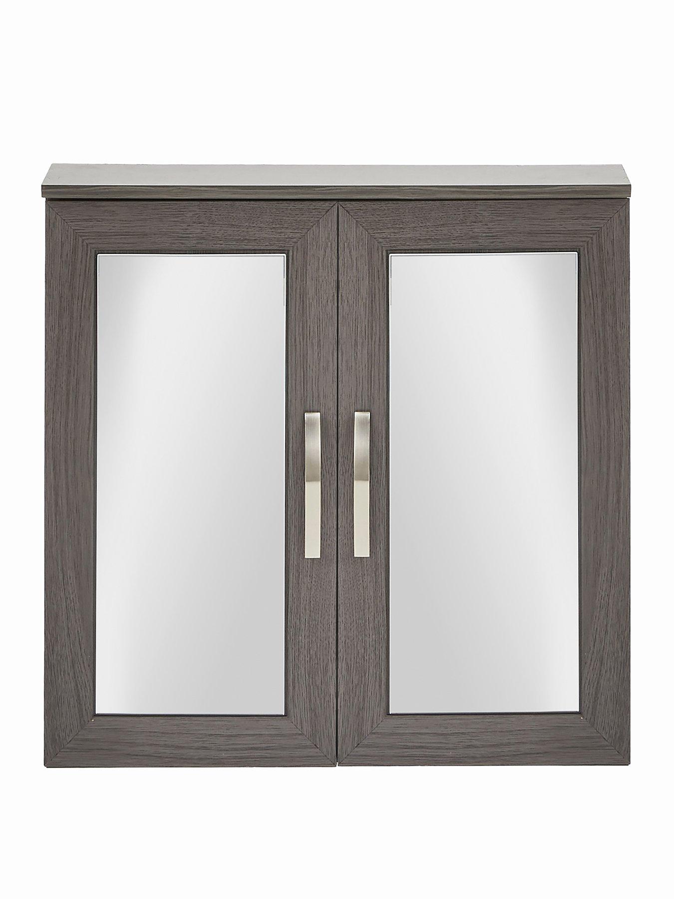 Image 2 of 7 of Very Home Caledon 2 Door Mirror Cabinet - Grey Oak