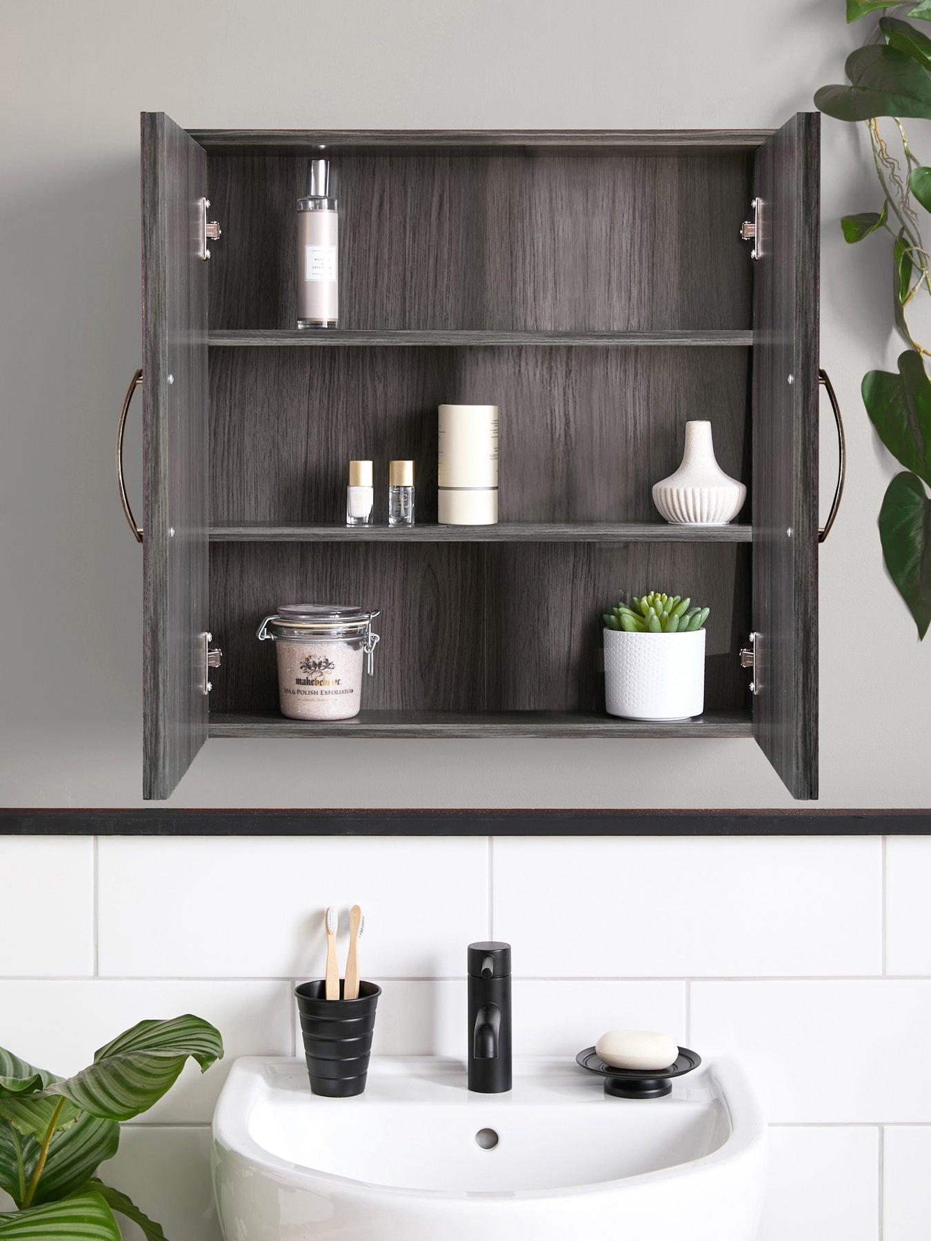 Image 3 of 7 of Very Home Caledon 2 Door Mirror Cabinet - Grey Oak