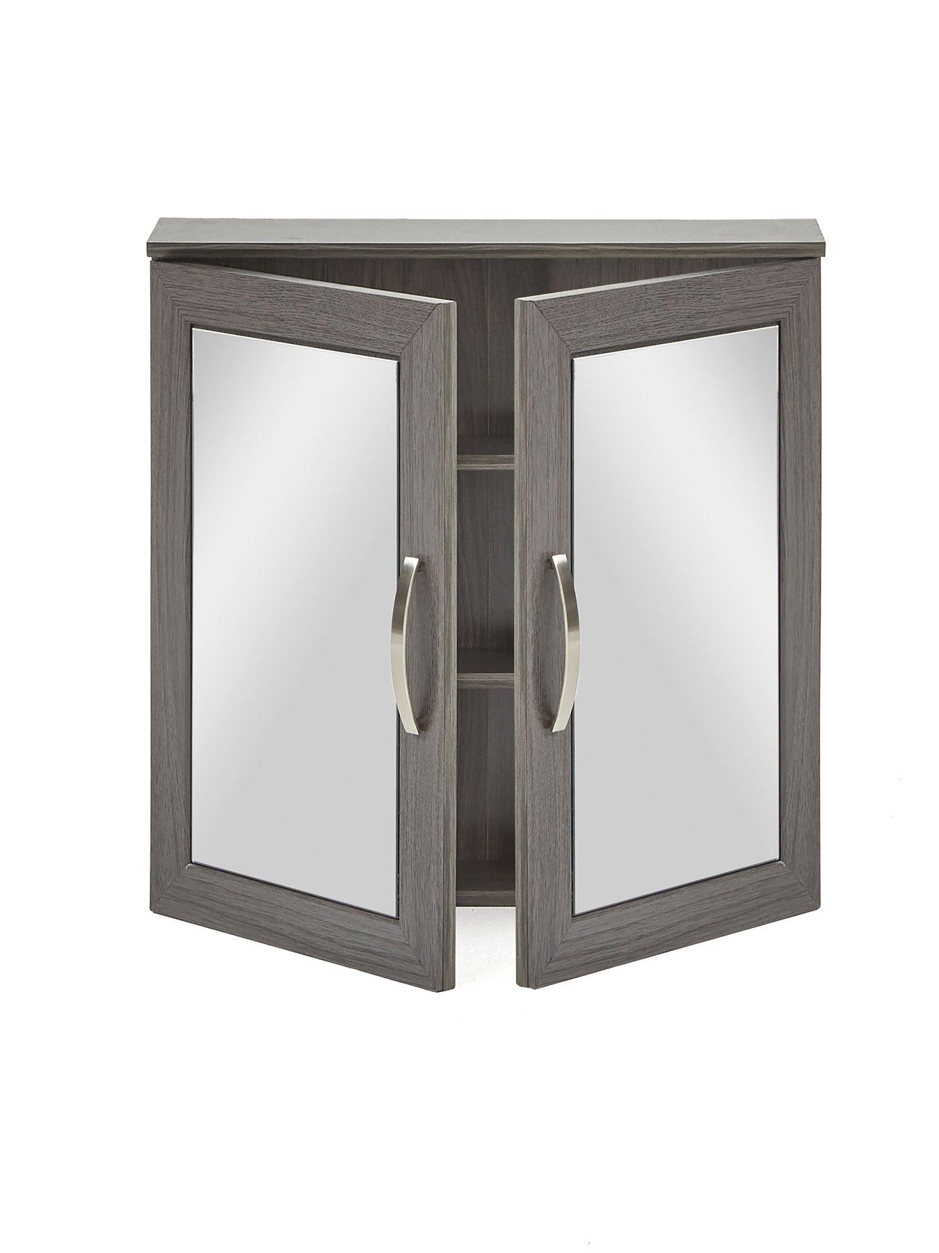 Image 4 of 7 of Very Home Caledon 2 Door Mirror Cabinet - Grey Oak