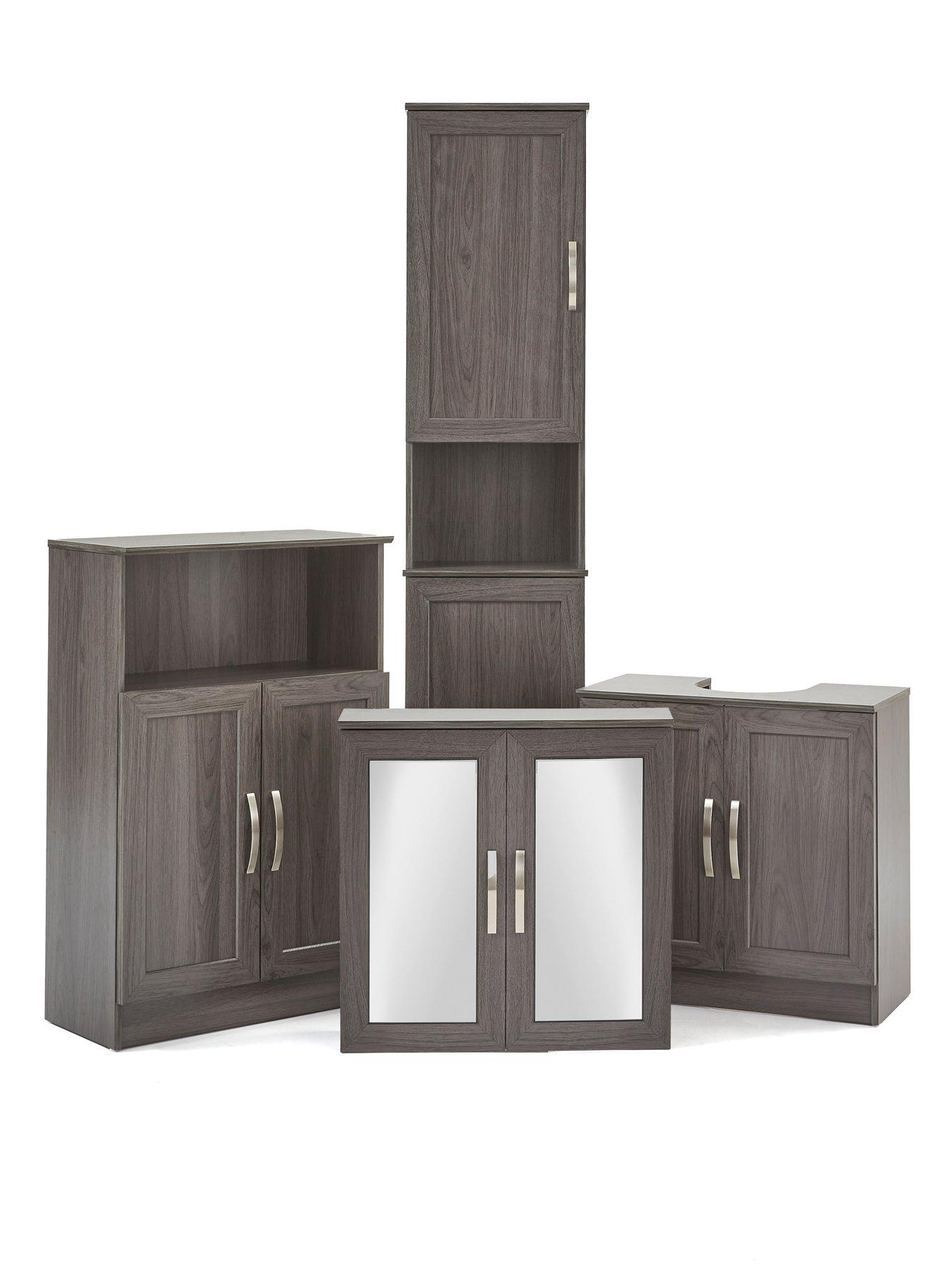 Image 6 of 7 of Very Home Caledon 2 Door Mirror Cabinet - Grey Oak