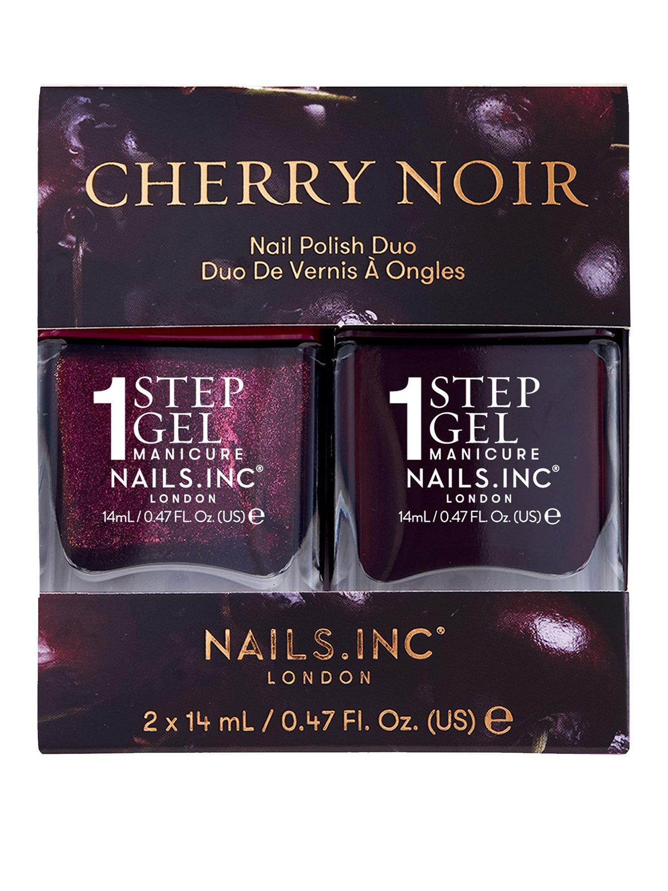 Nails Inc Cherry Noir Nail Polish Duo & (Value £18)
