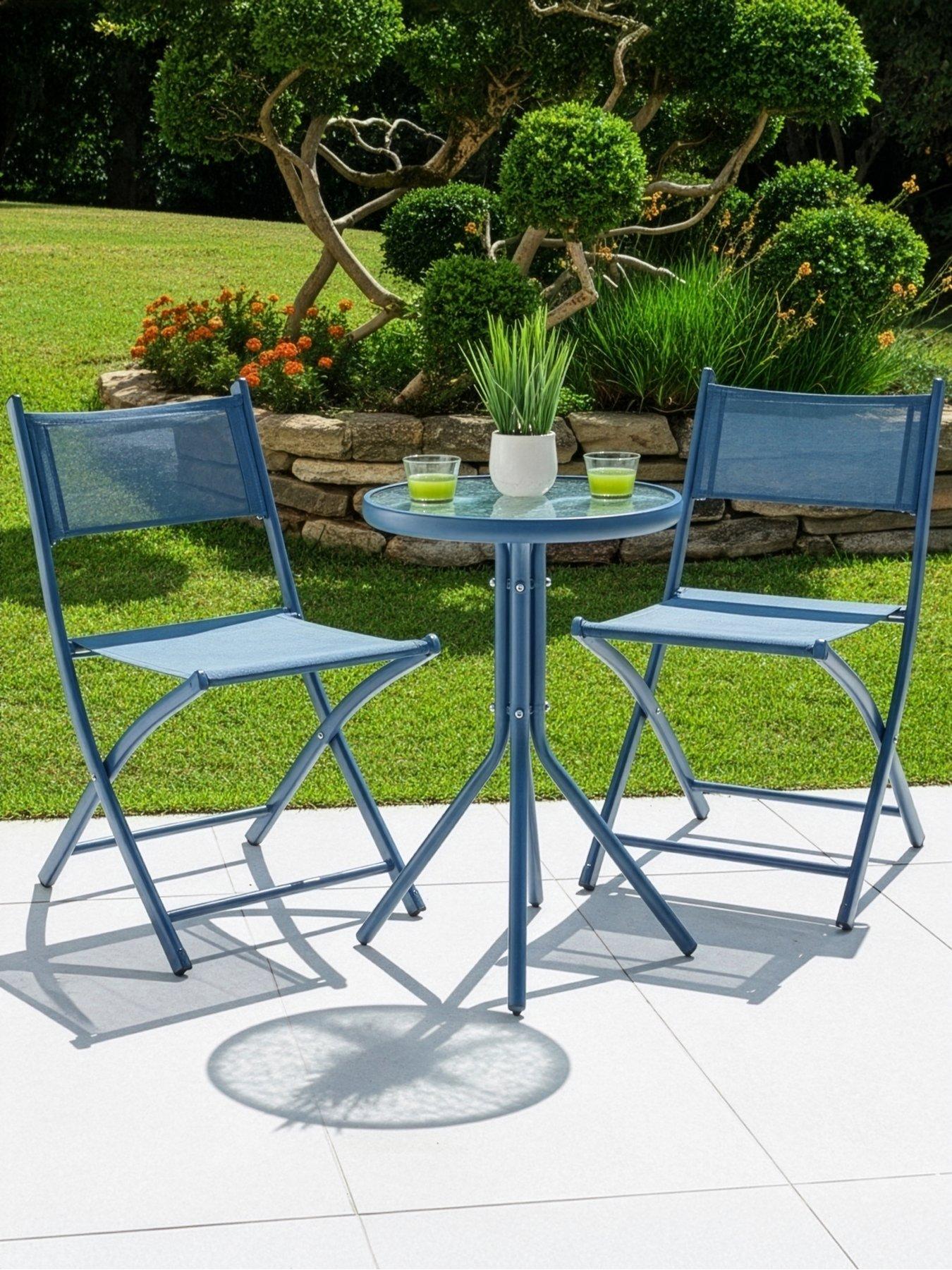 Image 1 of 7 of The Very Collection Hawaii 3-Piece Bistro Set Blue