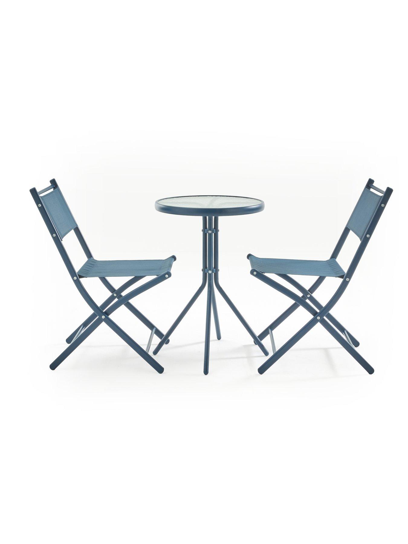 Image 3 of 7 of The Very Collection Hawaii 3-Piece Bistro Set Blue