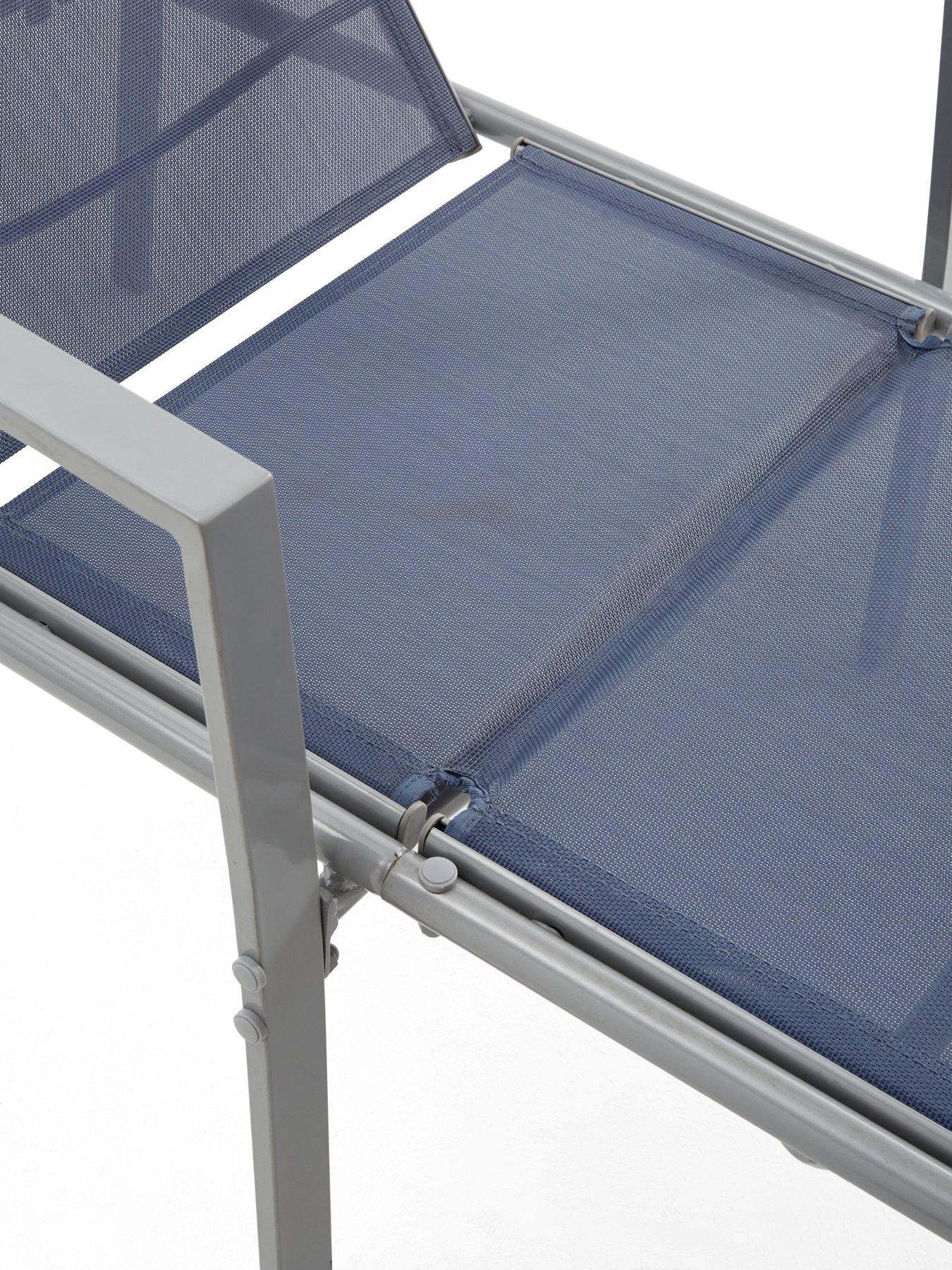 Image 6 of 7 of The Very Collection Set 2 Adjustable Loungers- Navy