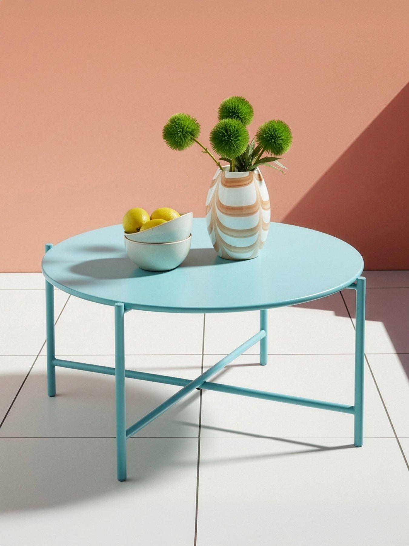 Image 1 of 5 of The Very Collection Palm Springs Table - Blue