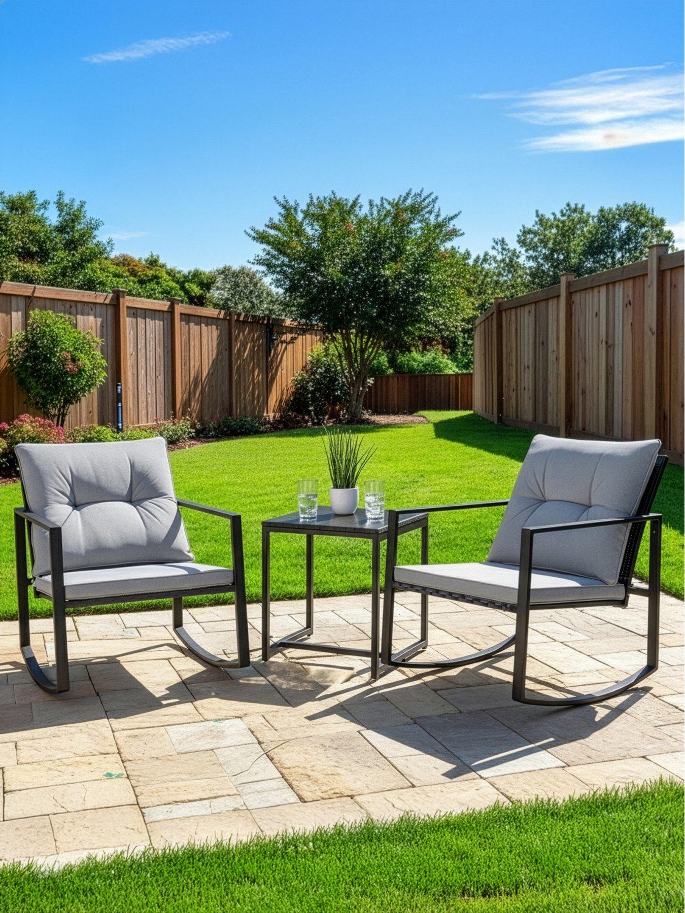 The Very Collection Santa Monica Rocker Set With Padded Seats | Very