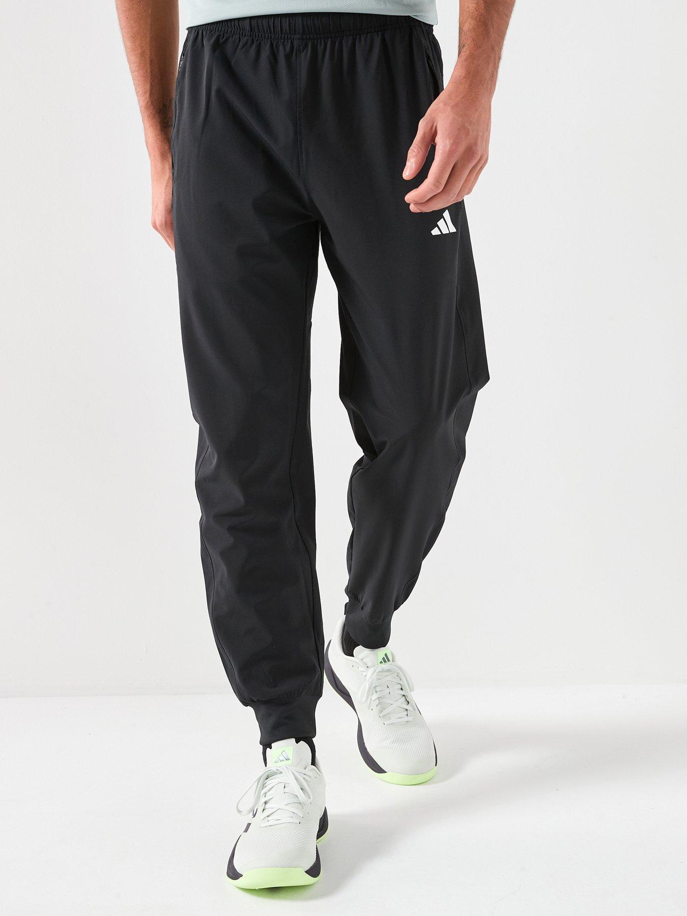 adidas Mens Training Workout Essentials Woven Trousers - Black