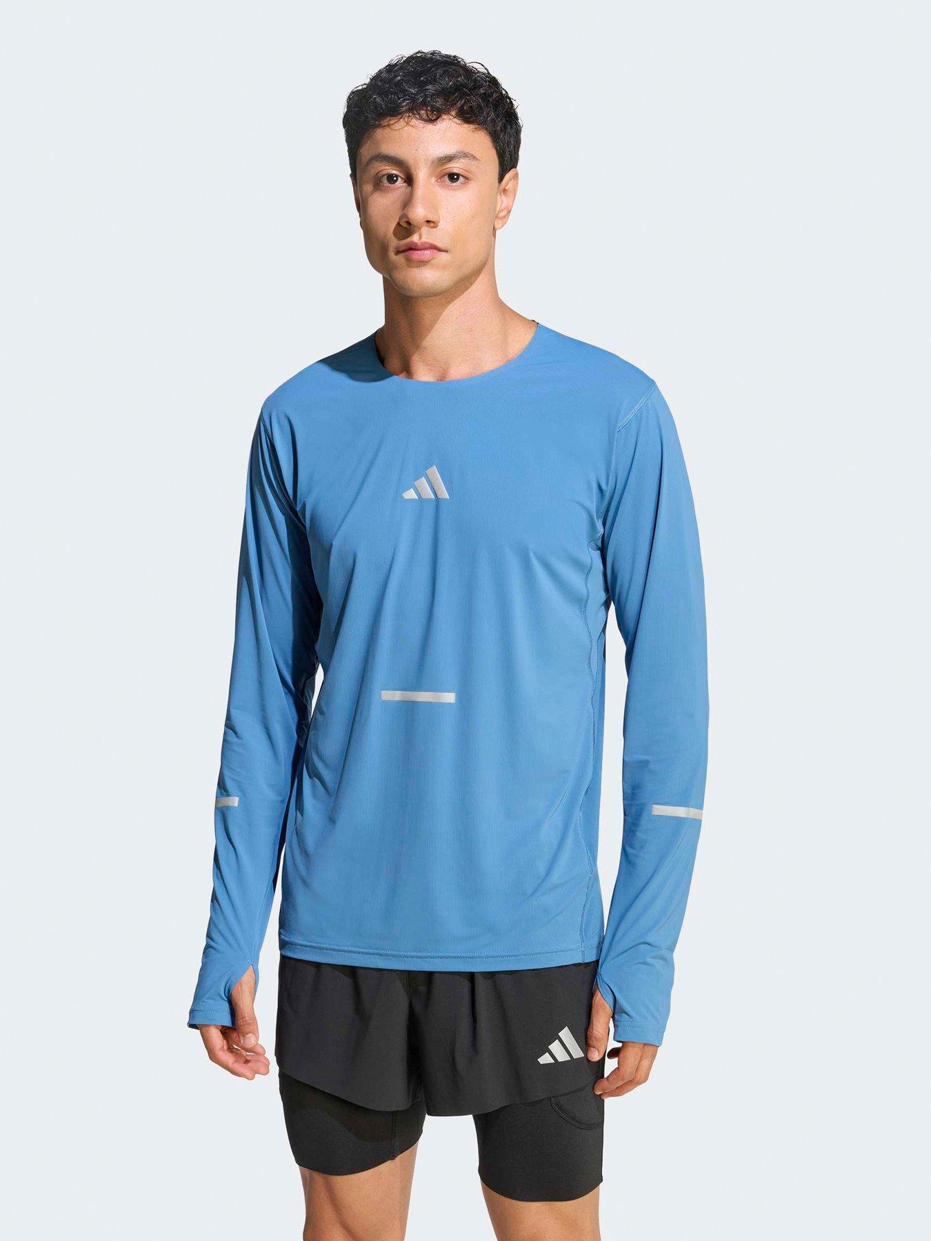 adidas Mens Running Adi365 Climacool Long Sleeve T-Shirt - Blue