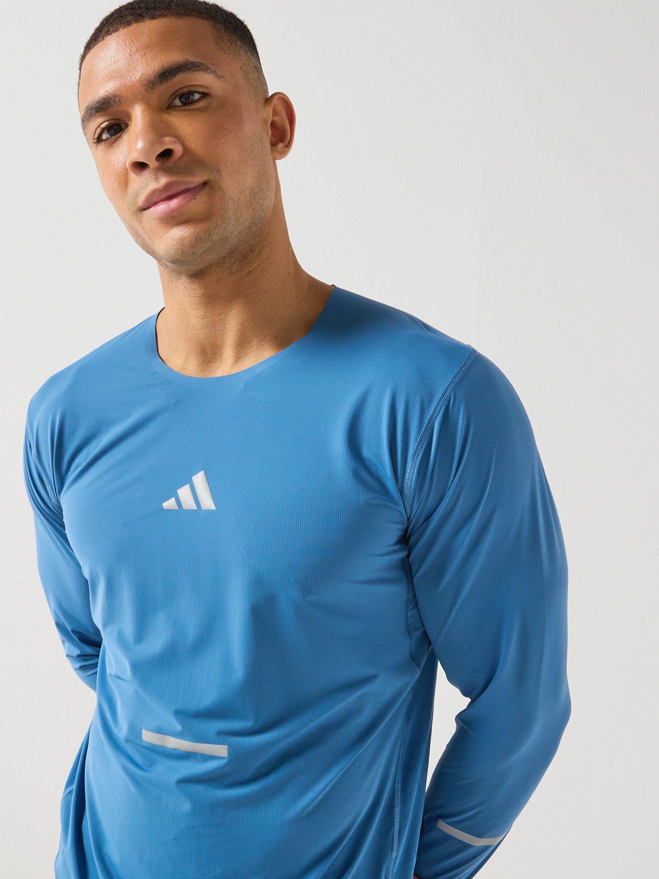Image 5 of 6 of adidas Mens Running Adi365 Climacool Long Sleeve T-Shirt - Blue
