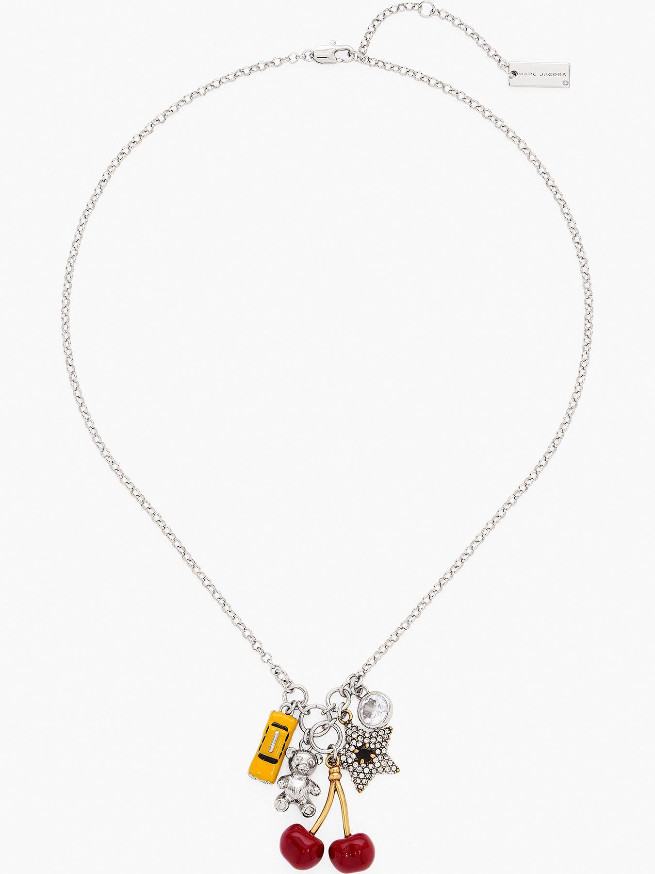 MARC JACOBS Trinket Charm Cluster Necklace - Silver