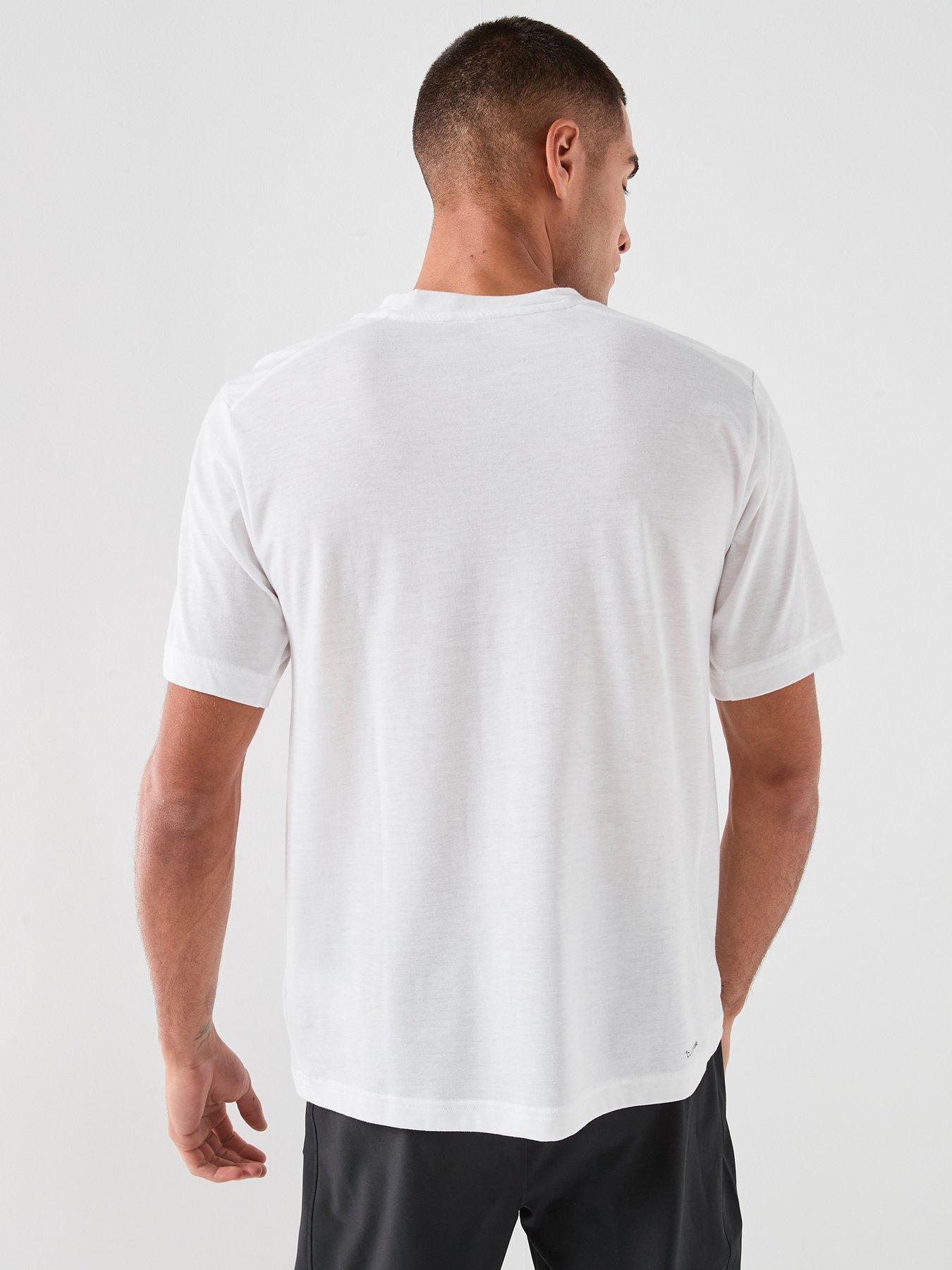 Image 2 of 6 of adidas Mens Training Workout Essentials T-Shirt - White