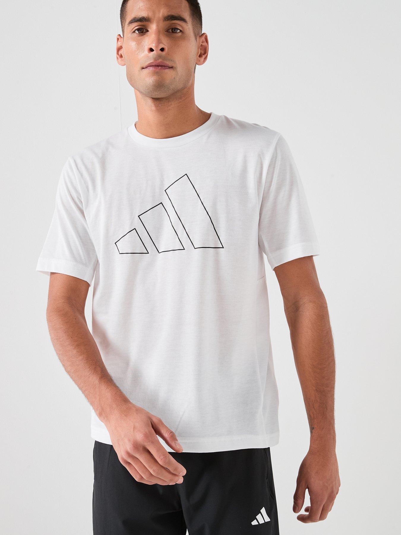 Image 6 of 6 of adidas Mens Training Workout Essentials T-Shirt - White