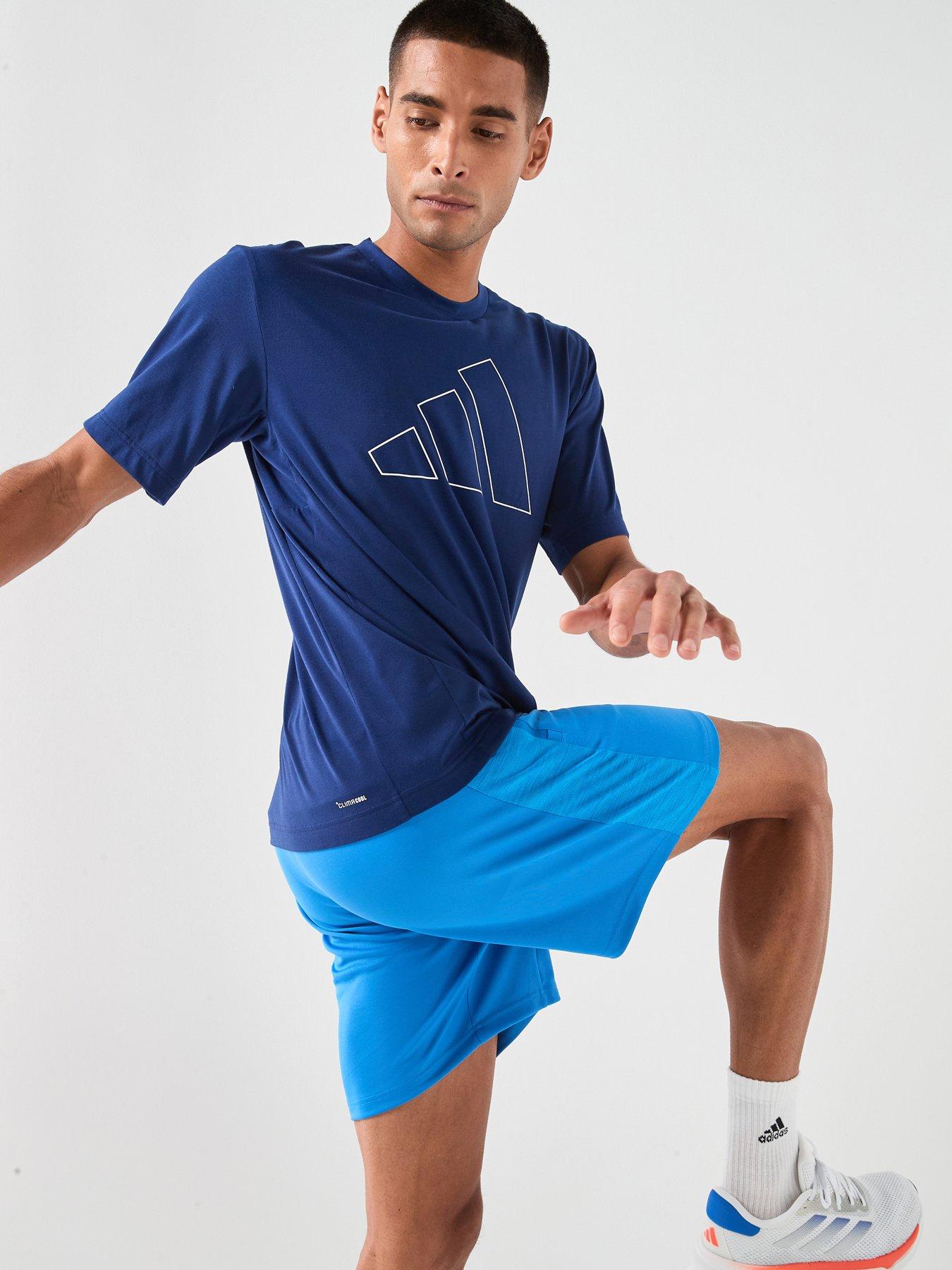 adidas Mens Training Workout Essentials T-Shirt, Dkblue, Size S, Men