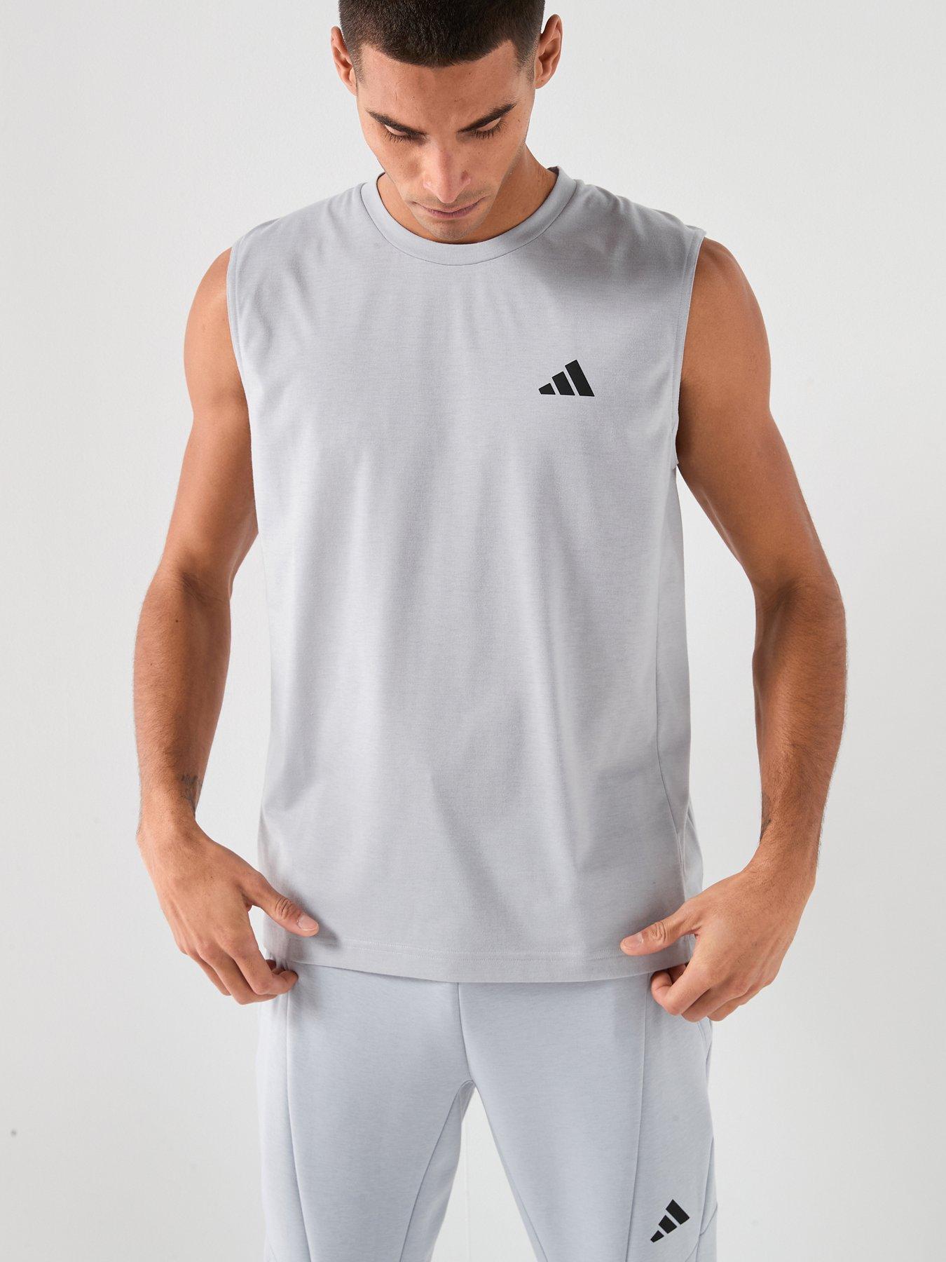 Image 1 of 6 of adidas Mens Training Workout Essentials Tank - Grey
