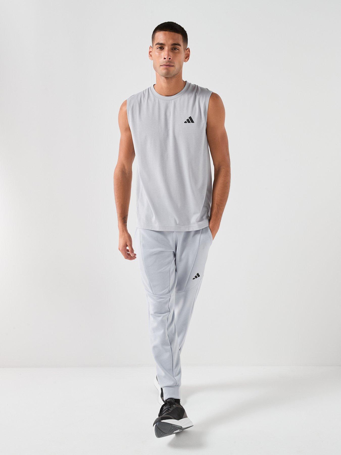 Image 3 of 6 of adidas Mens Training Workout Essentials Tank - Grey