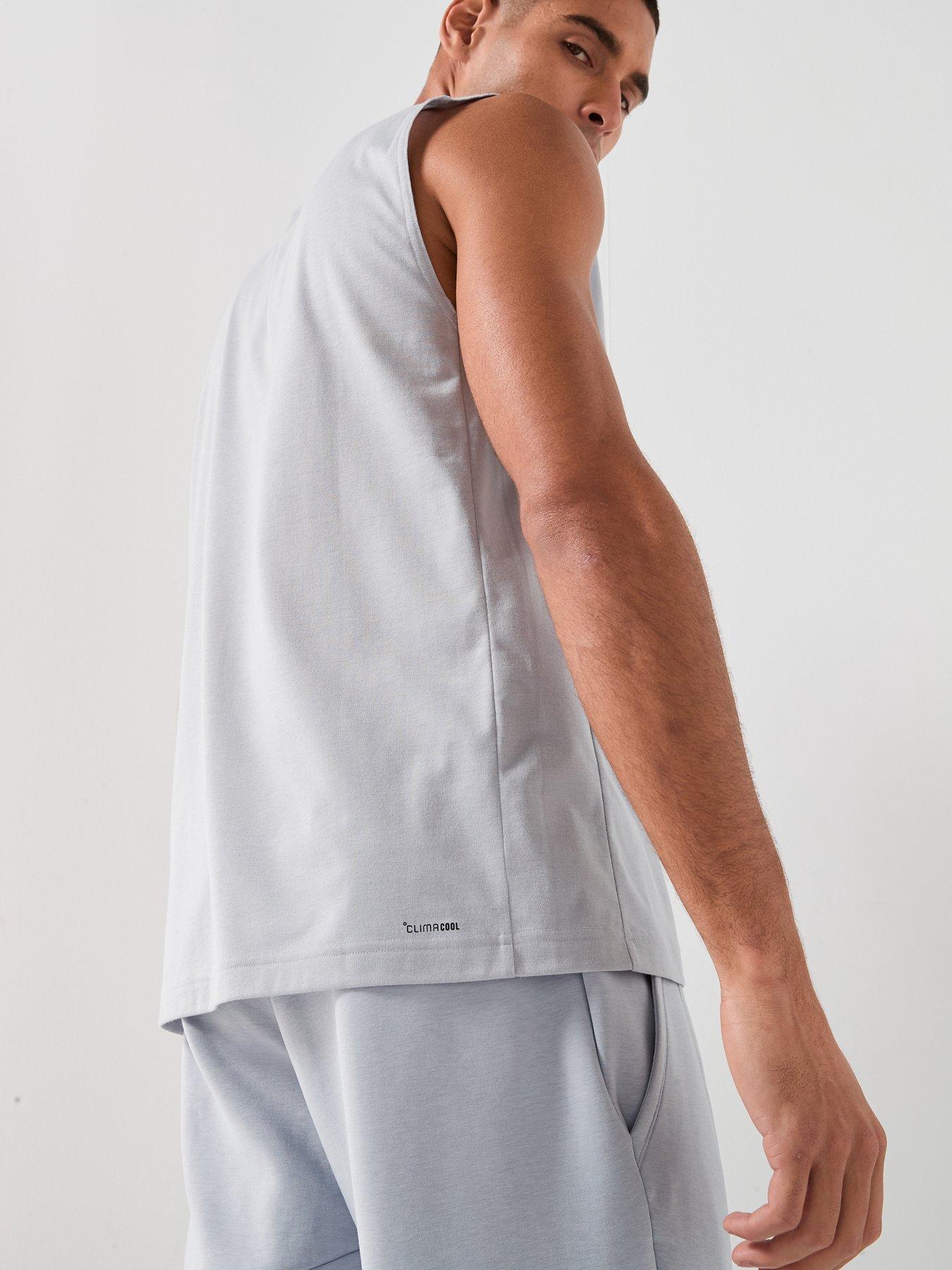 Image 4 of 6 of adidas Mens Training Workout Essentials Tank - Grey