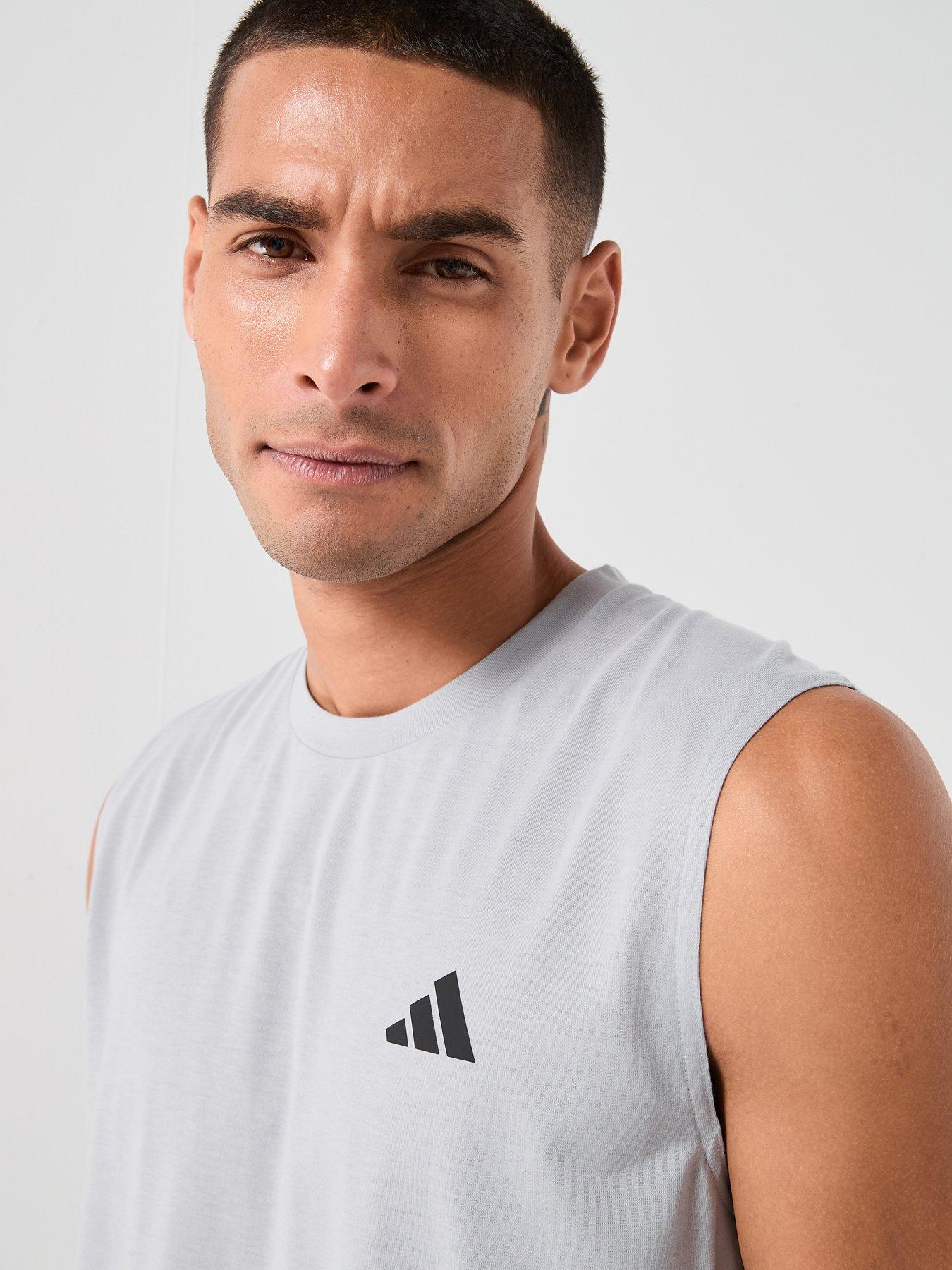 Image 5 of 6 of adidas Mens Training Workout Essentials Tank - Grey
