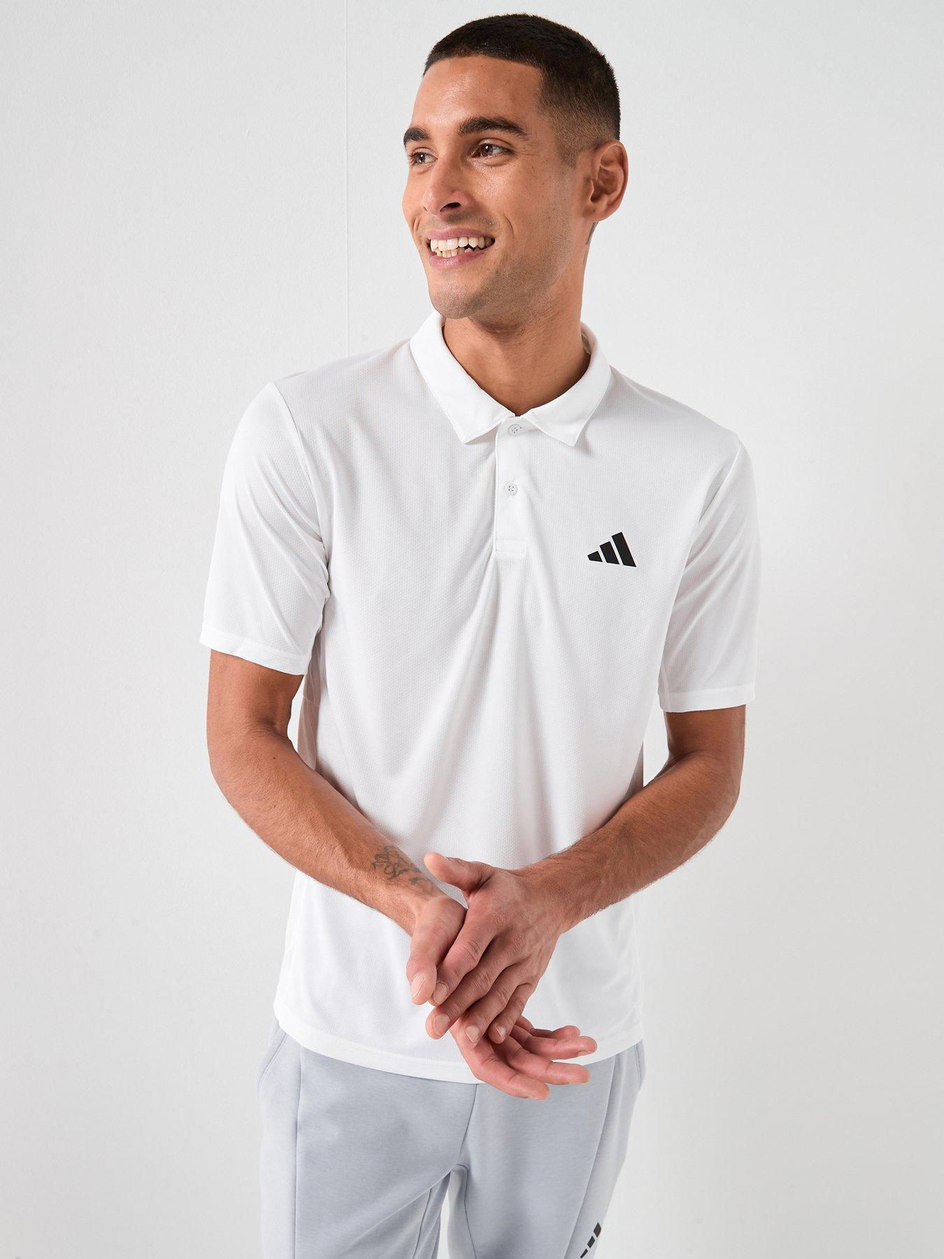 adidas Mens Training Workout Essentials Polo Shirt - White