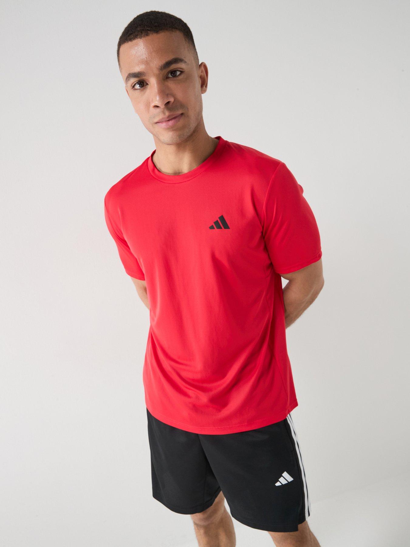 adidas Mens Training Workout Essentials T-Shirt - Red