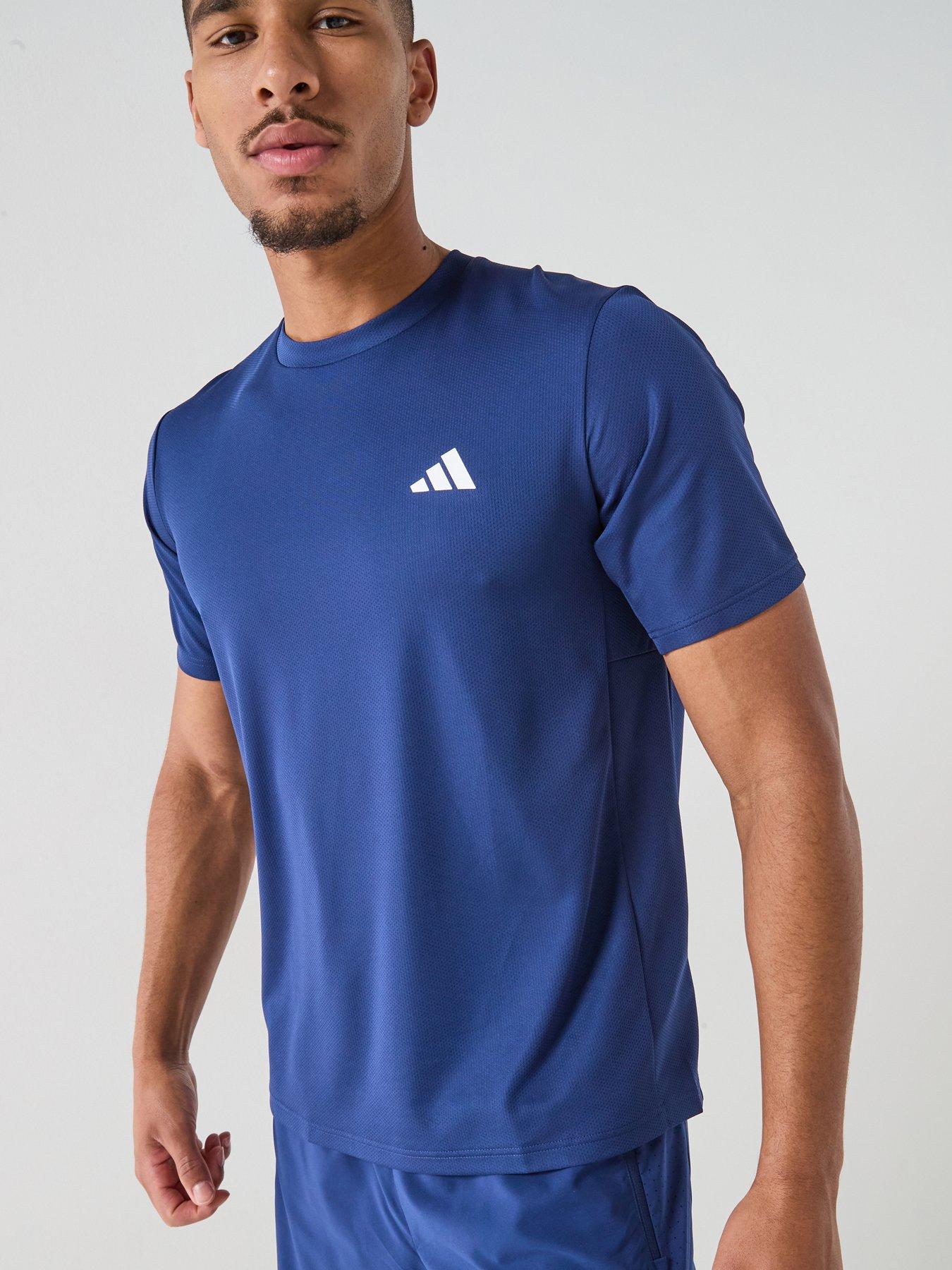 adidas Mens Training Workout Essentials T-Shirt - Blue