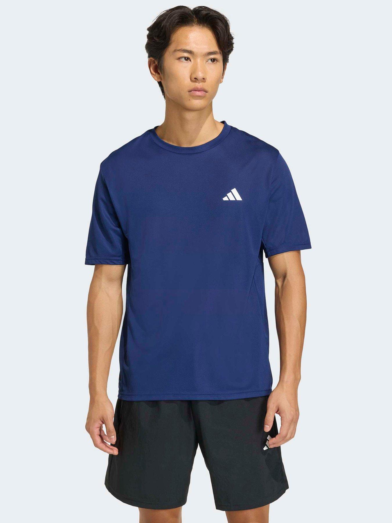 Image 1 of 5 of adidas Mens Training Workout Essentials T-Shirt - Blue