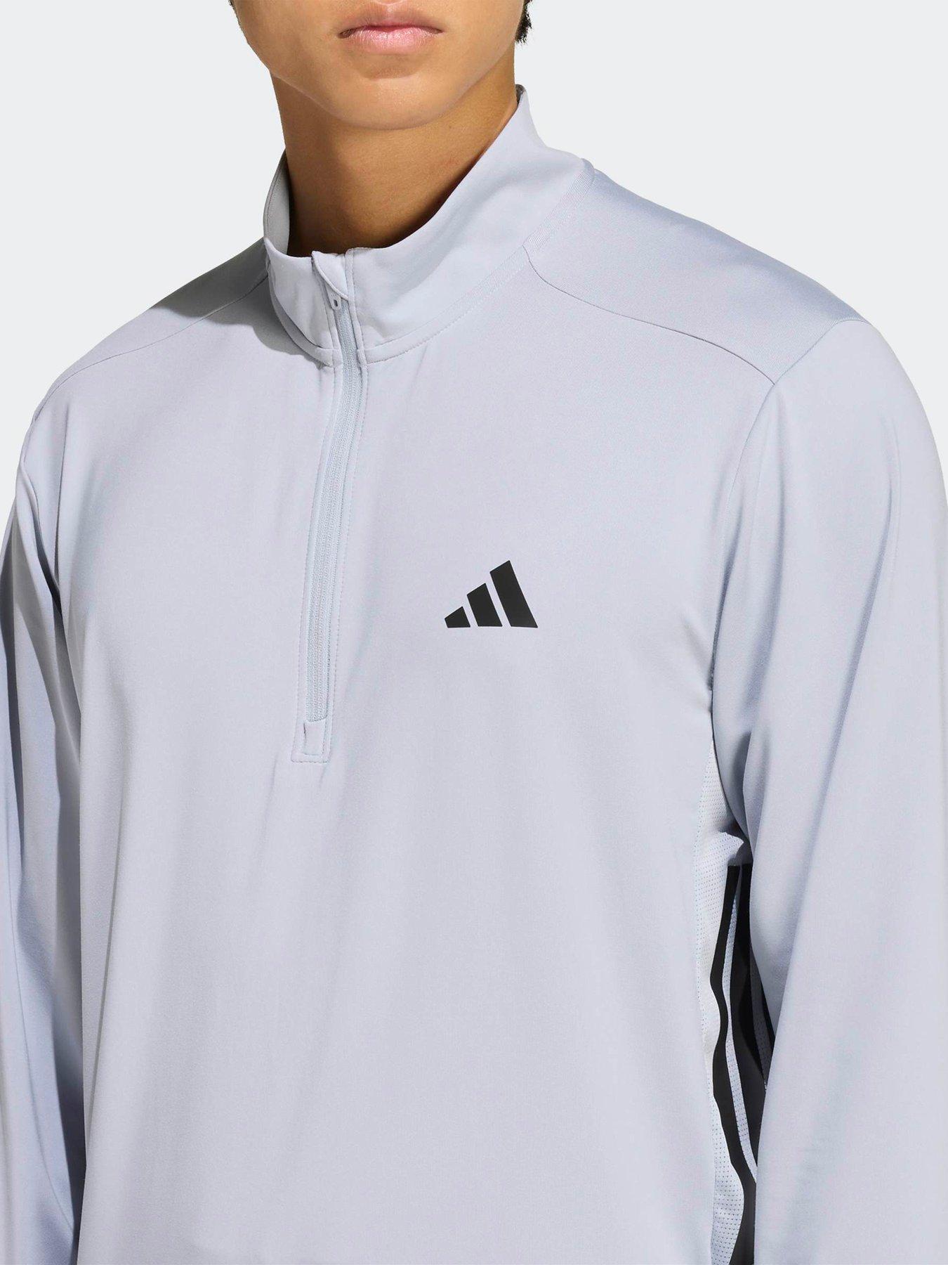 Image 4 of 6 of adidas Mens Training Tech 1/4 Zip - Grey