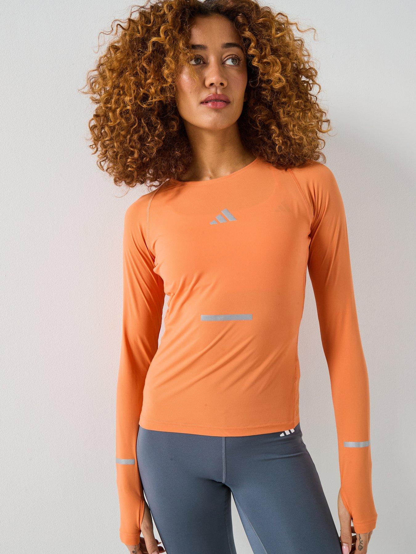 adidas Women's Running Adi365 CLIMACOOL Long Sleeve T-Shirt - Orange