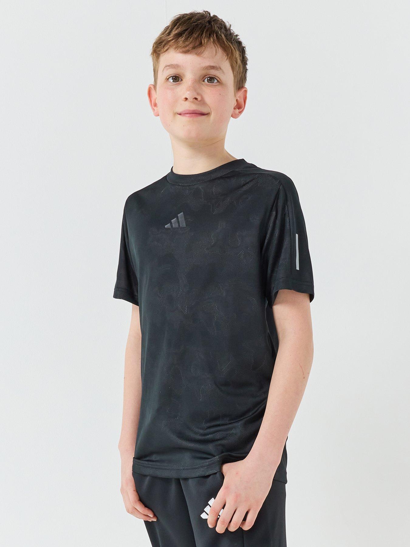 adidas Junior Unisex Training Future Icons T-Shirt, Black, Size 7-8 Years