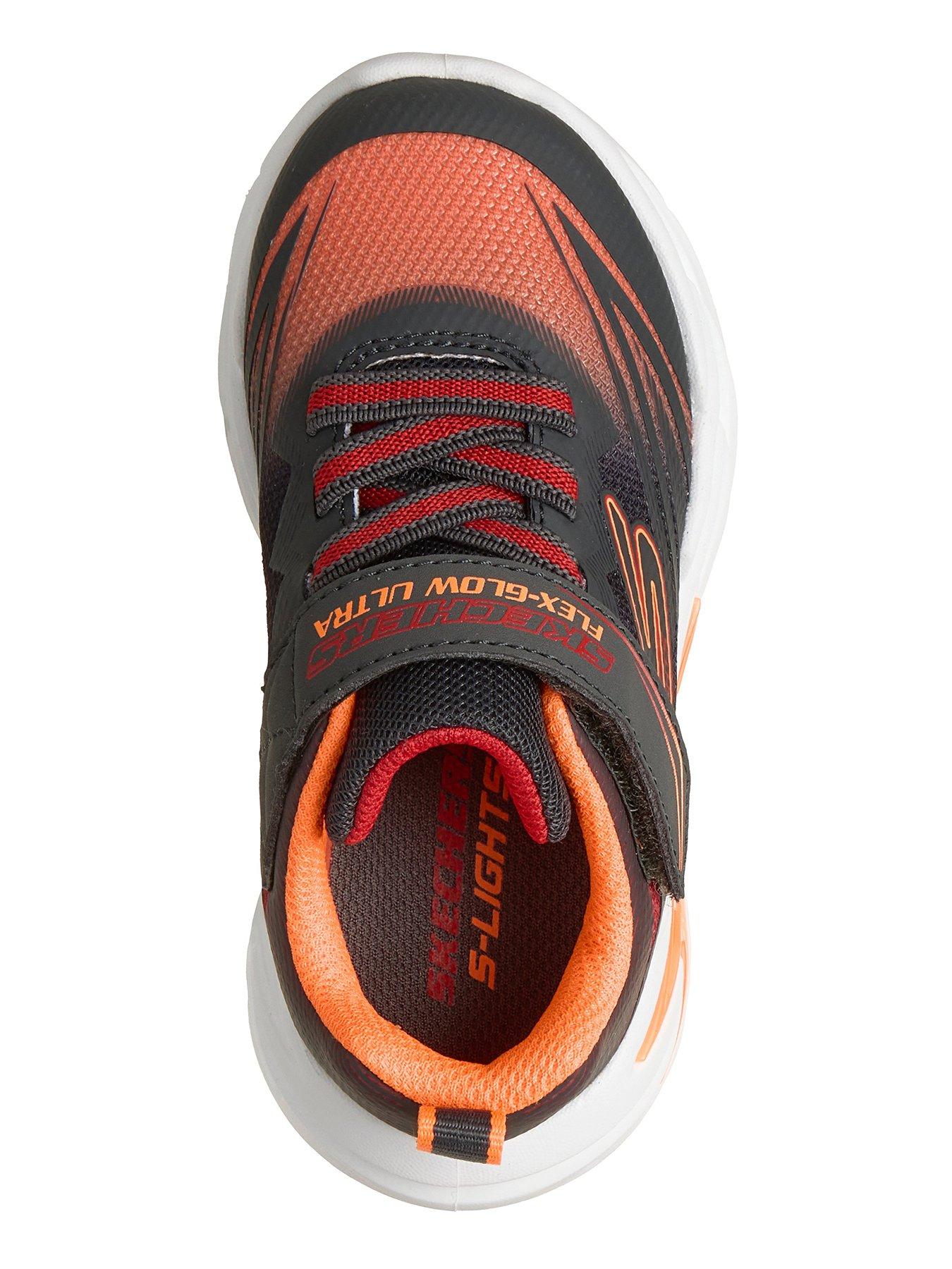 Image 3 of 5 of Skechers Kids Skechers S-lights: Flex-glow Ultra Trainer - Black/orange