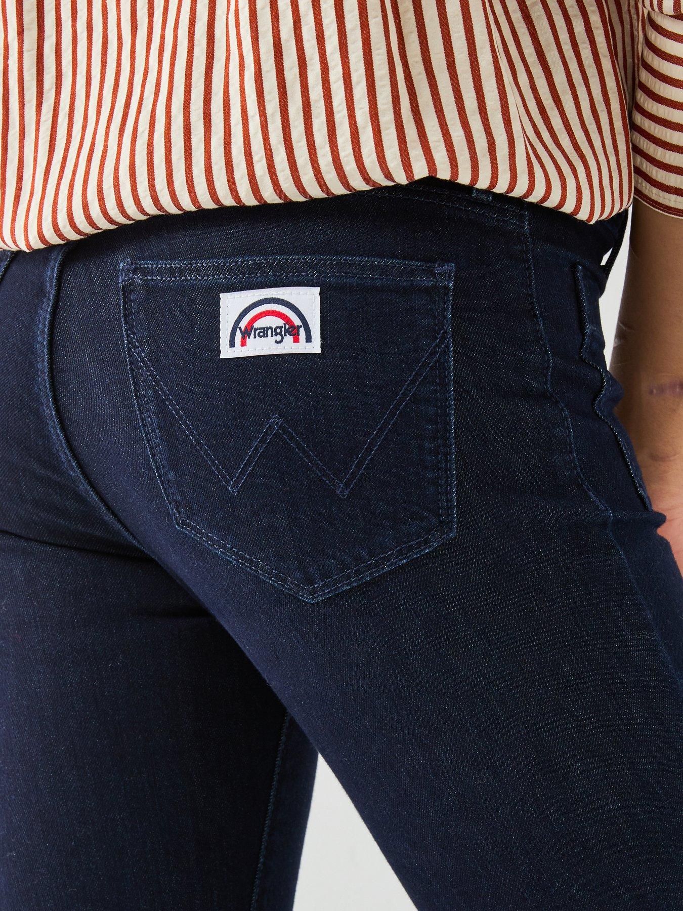 Image 5 of 6 of Wrangler Flare Jeans - Soft Moonlight Blue
