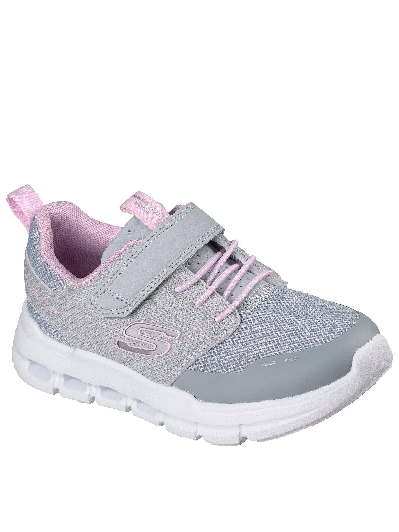 Skechers Kids Strap Mesh Sneaker/w Bungees, Grey, Size 11 Younger